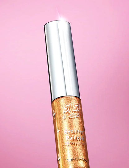 Eyeliner com glitter ouro metálico Si si la paillette™