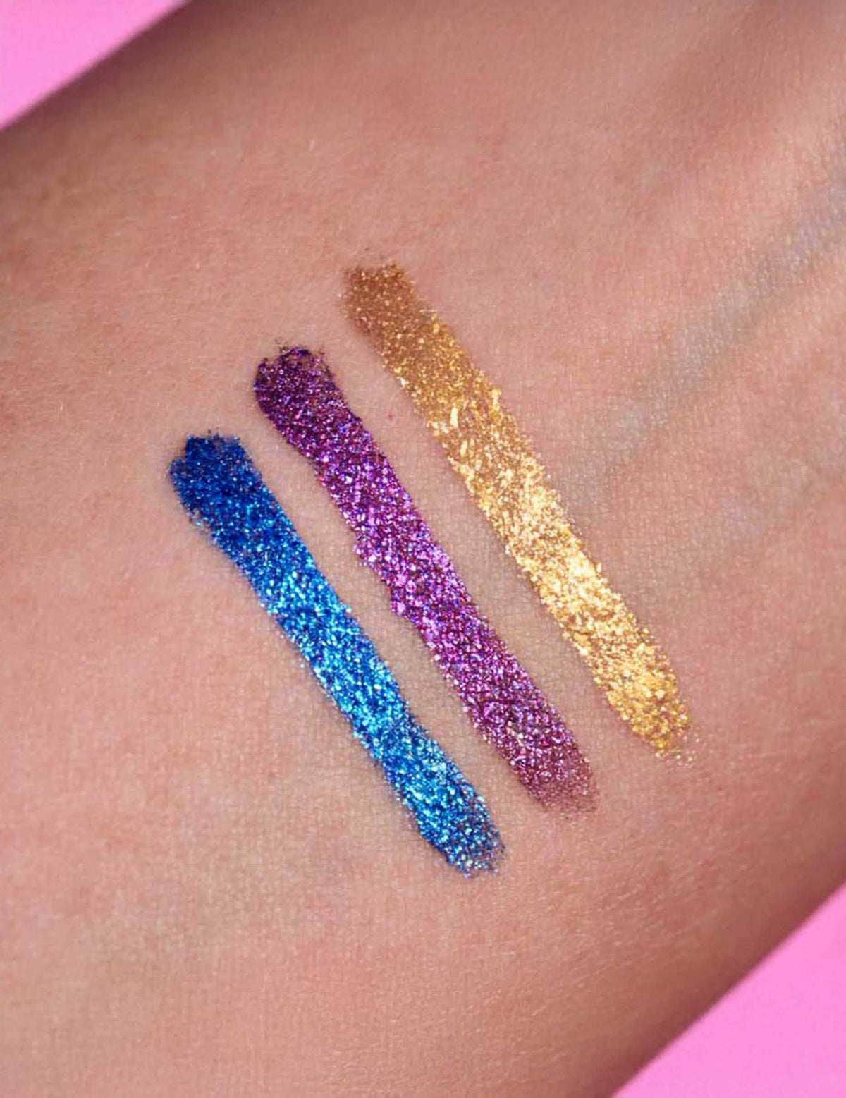 Eyeliner com glitter ouro metálico Si si la paillette™