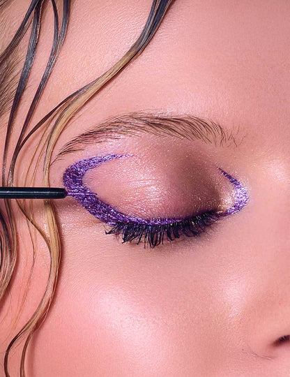 Eyeliner com glitter violeta Si si la paillette™