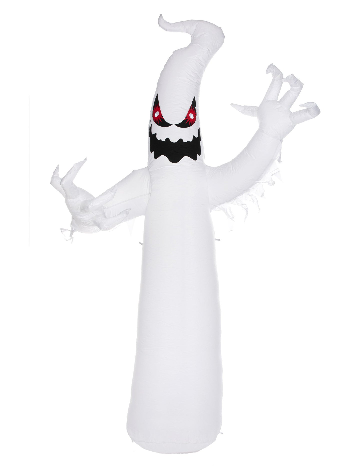 Fantôme effrayant gonflable blanc avec yeux leds rouges