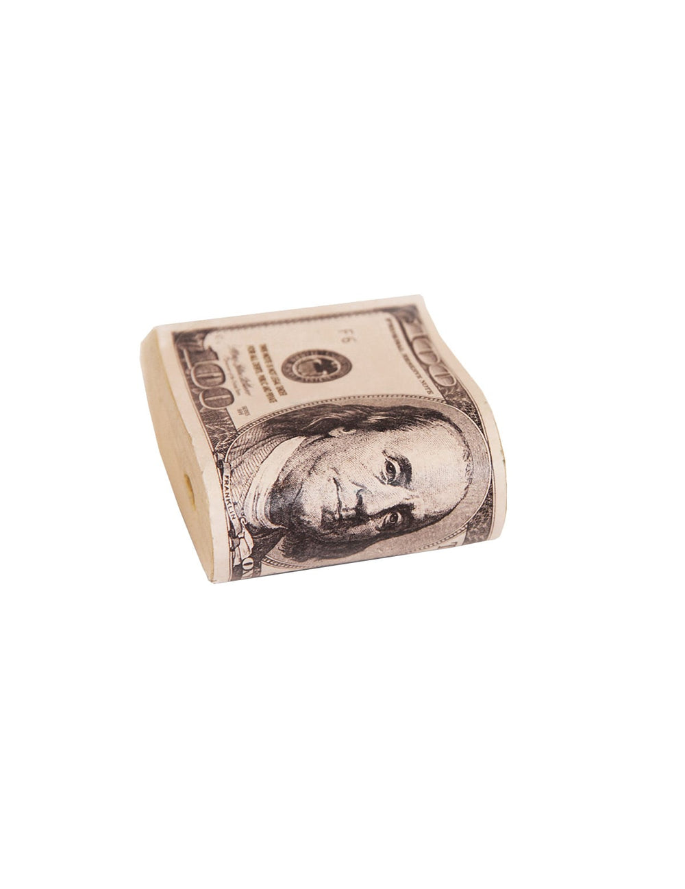 Fausse liasse dollars pour déguisement beige et verte imitation billets de 100 dollars