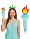 Fausse torche Statue de la Liberté pour adulte bleu turquoise et orange