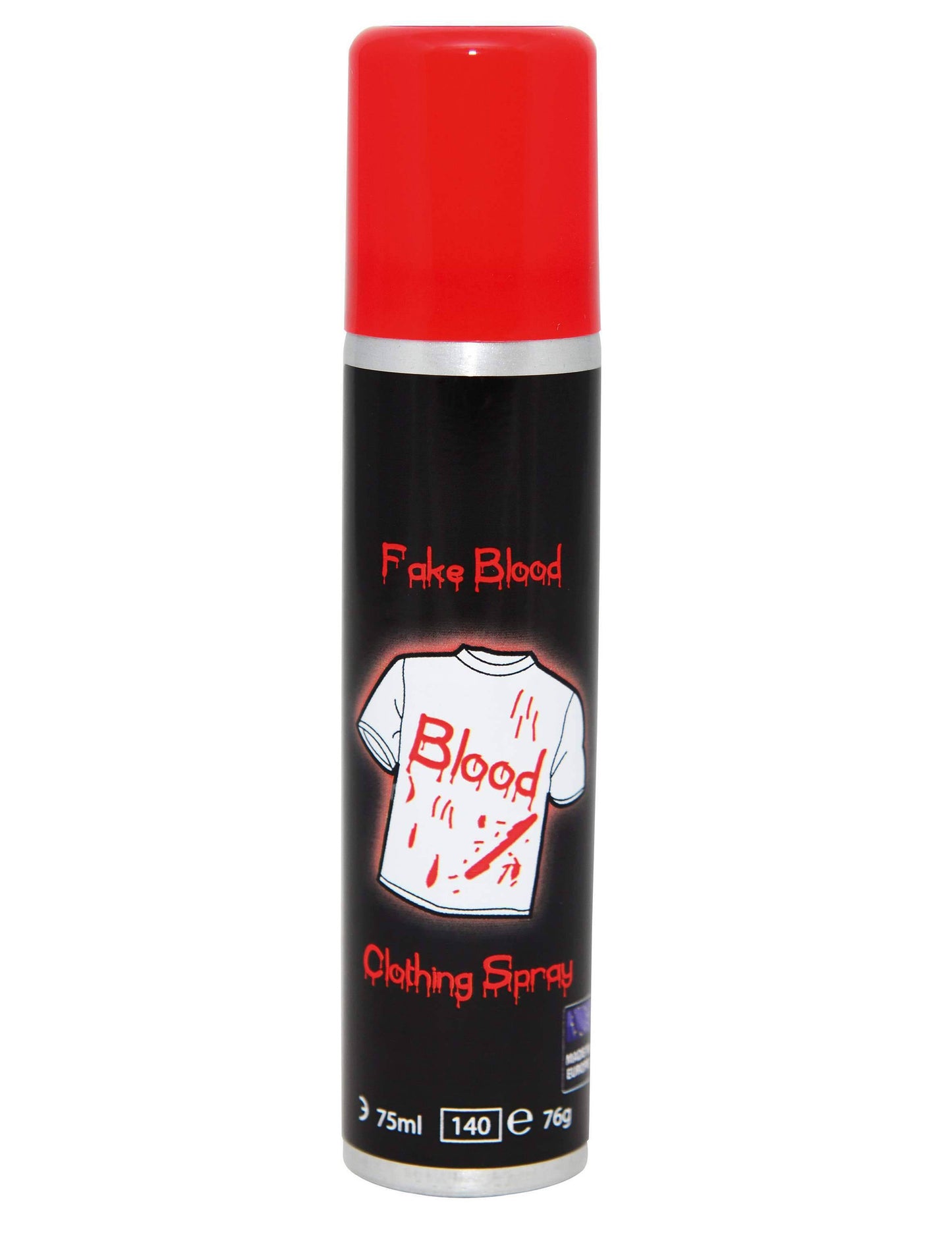 Faux sang en spray pour textile pour adulte rouge