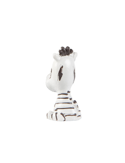 Vue de dos de la figurine en résine zèbre décoratif safari