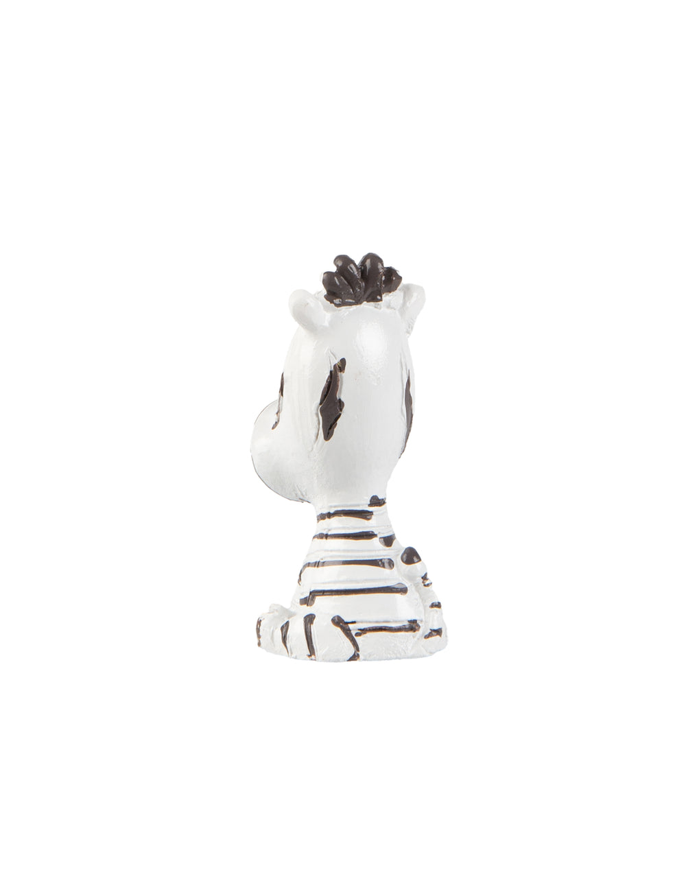 Vue de dos de la figurine en résine zèbre décoratif safari