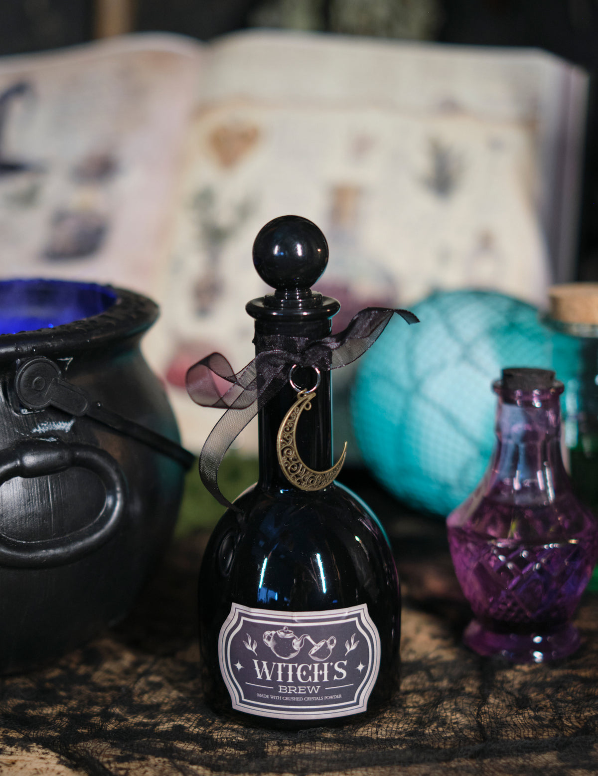 Frasco de bruxa de magia negra 19,5 cm