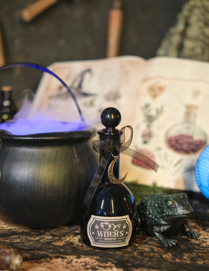 Fiole en verre magie noire de sorcière 19,5 cm