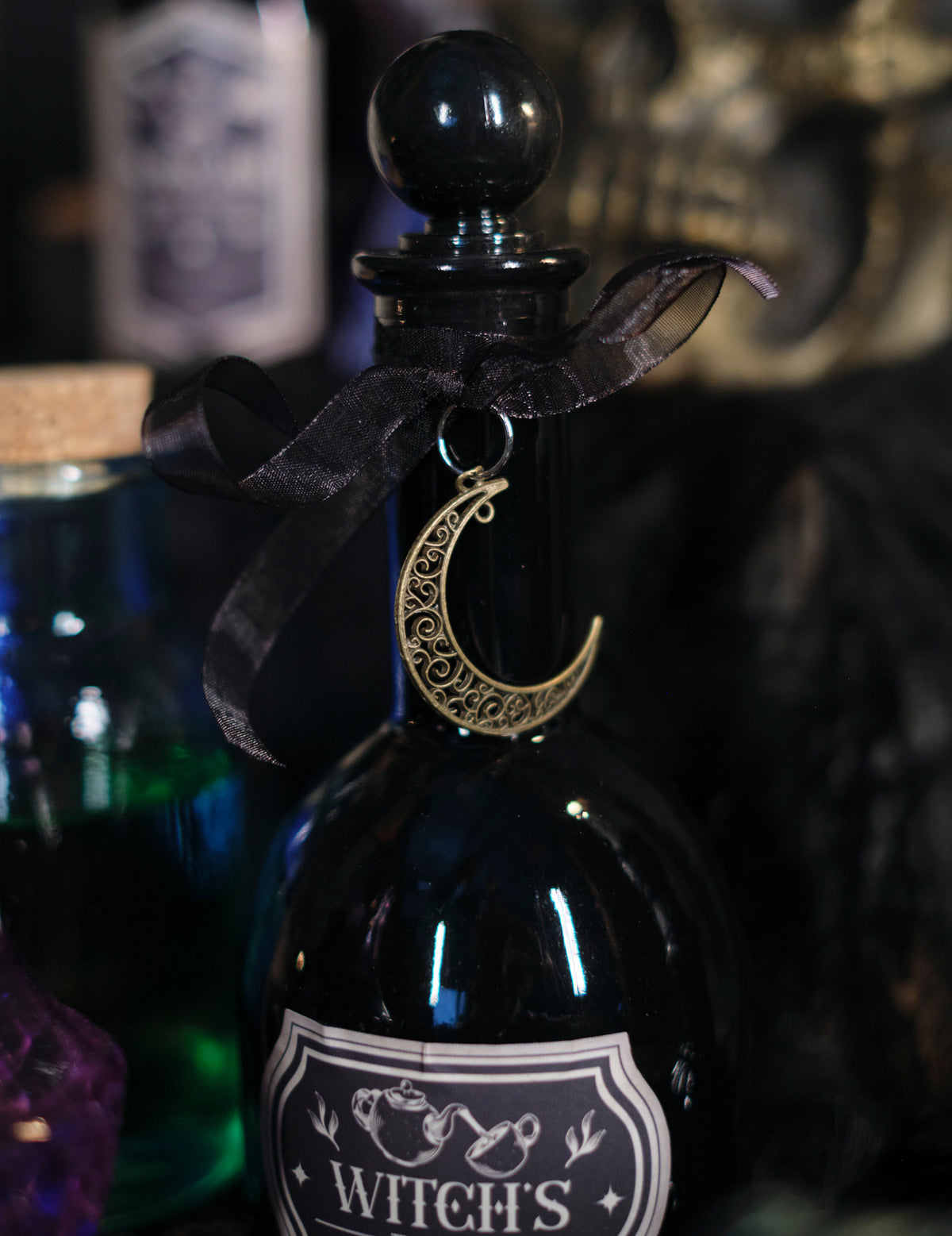 Frasco de bruxa de magia negra 19,5 cm