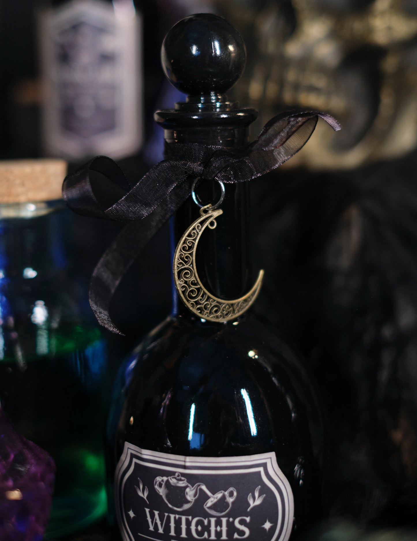 Frasco de bruxa de magia negra 19,5 cm