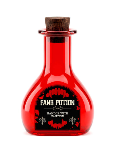 Frasco de vidro vermelho poção de vampiro 10,8 cm