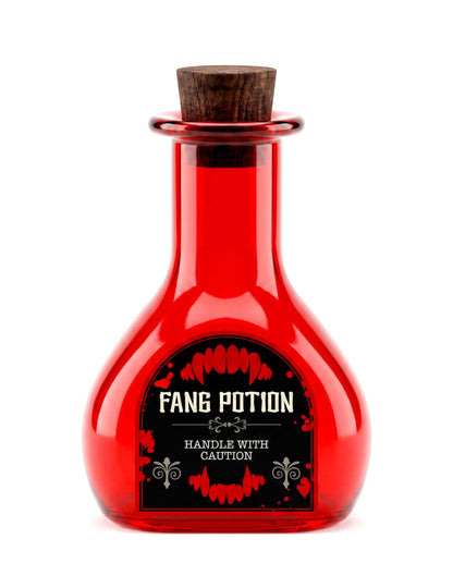 Frasco de vidro vermelho poção de vampiro 10,8 cm