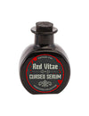 Frasco redondo de vidro preto elixir amaldiçoado 9,5 cm