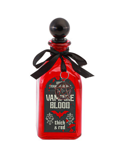 Frasco quadrado de vidro vermelho Vampire Blood 17 cm
