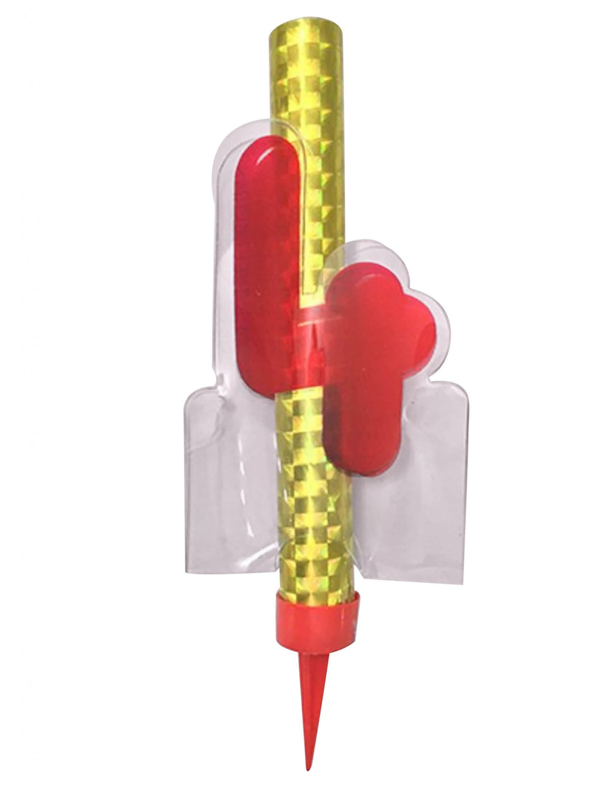 Fonte luminosa número 4 para aniversário vermelho