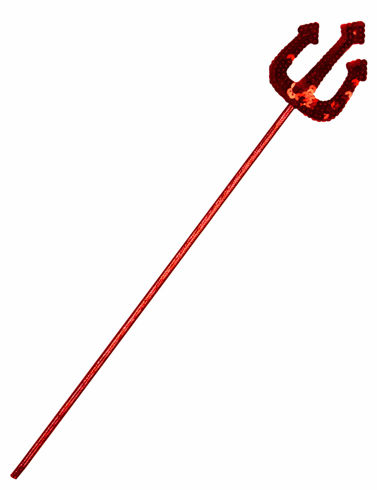 Fourche de diable pour adulte et enfant rouge à sequins
