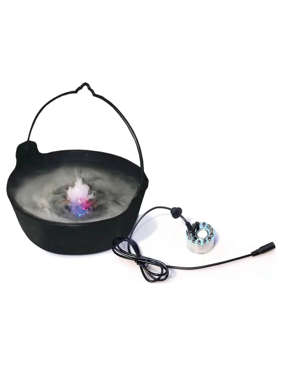 Caldeirão com bruma e nebulizador ultrassónico de Fumo e luz LED halloween