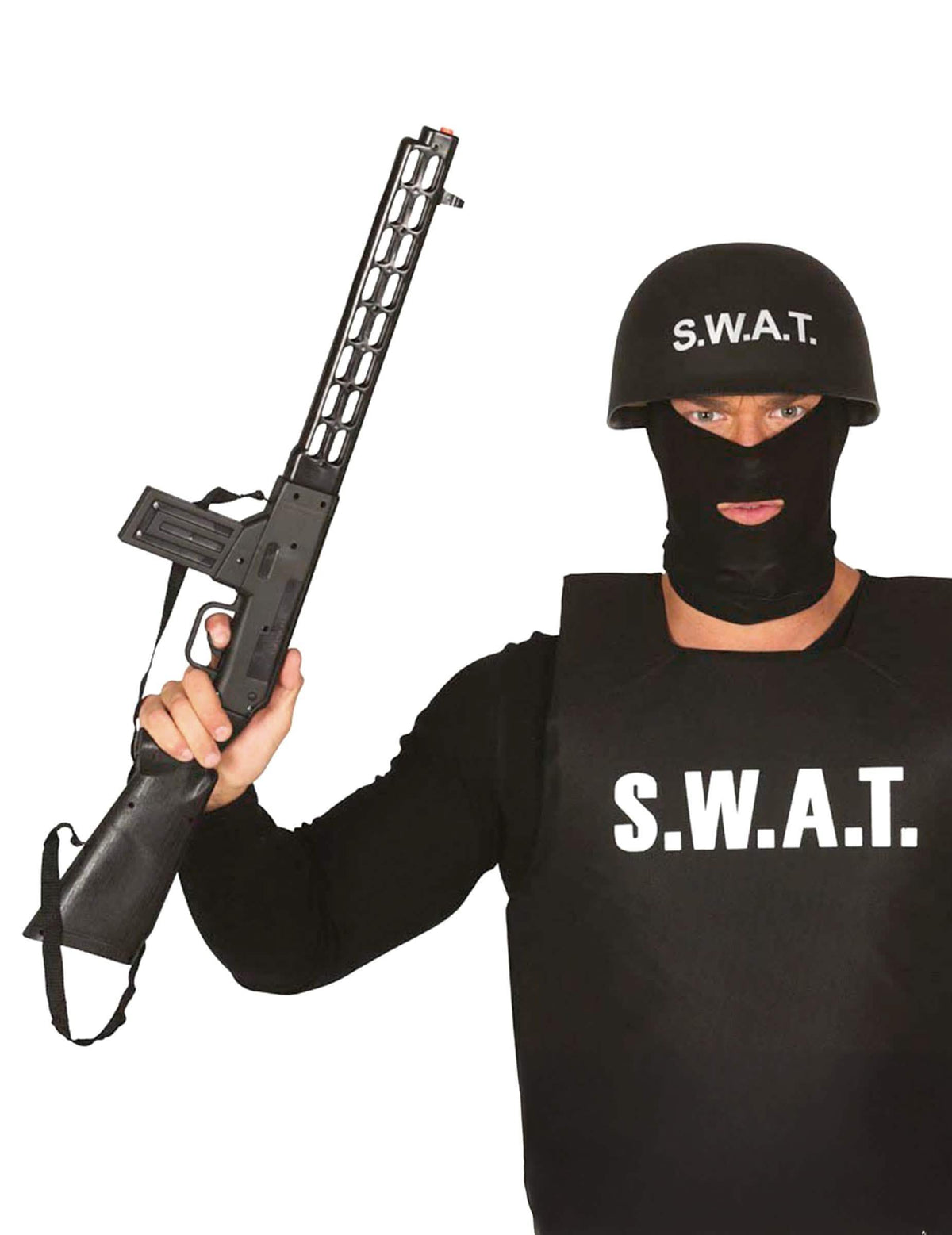 Espingarda de assalto SWAT para adulto preto de 69 cm
