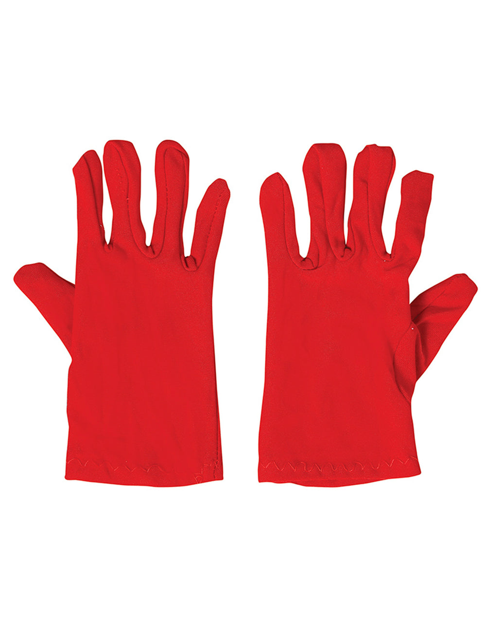 Vue de face des gants courts rouges pour enfant