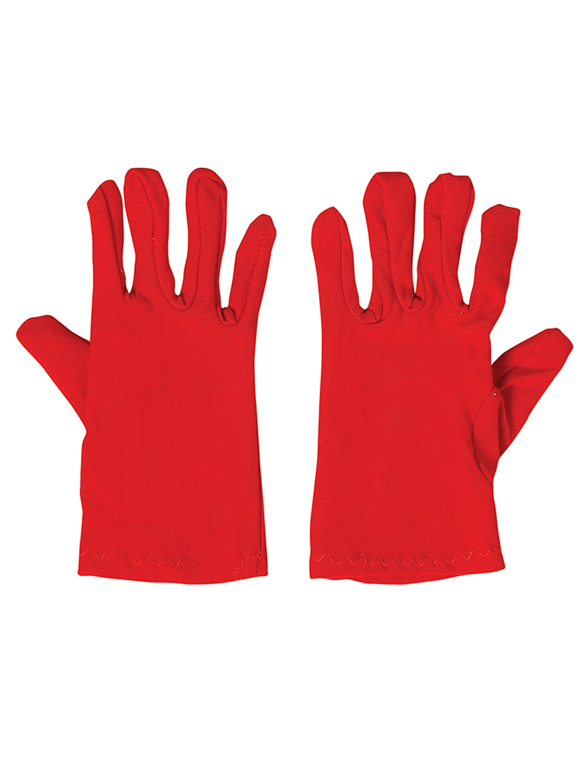 Vue de face des gants courts rouges pour enfant
