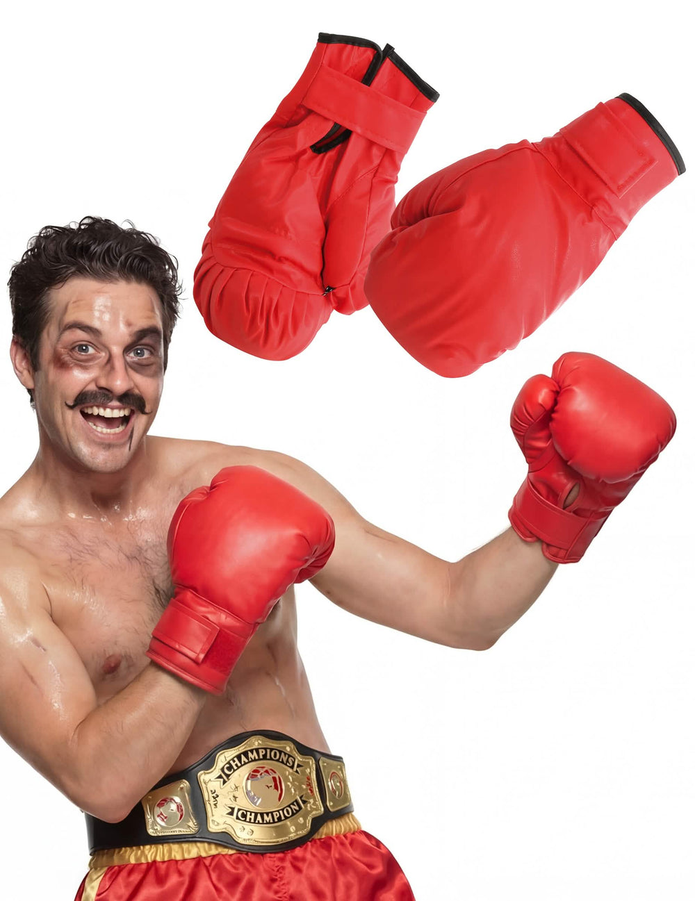 luvas de boxe para adulto vermelhas