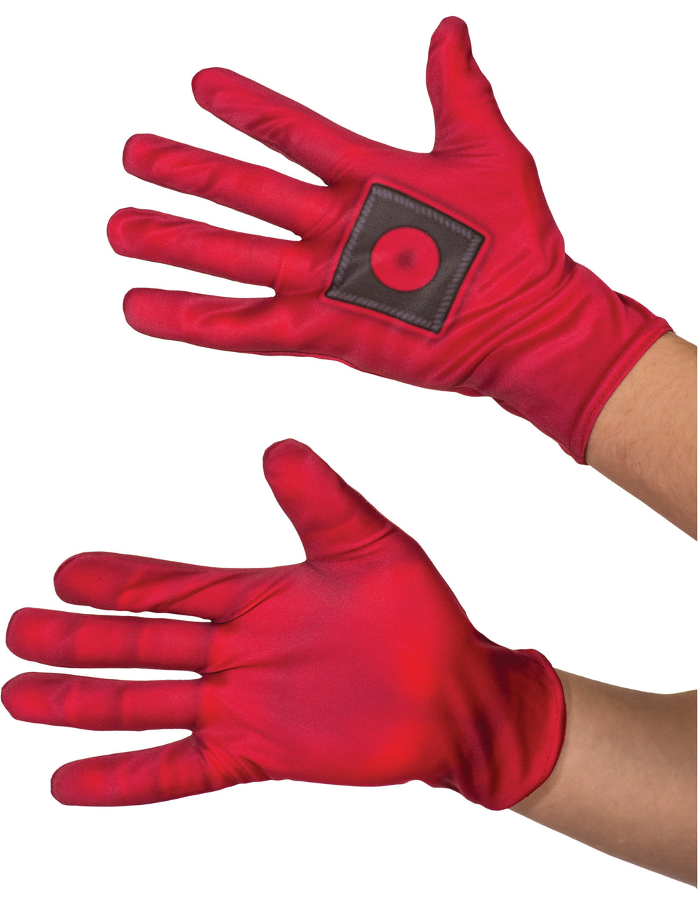 Gants Deadpool™ pour adulte rouges avec motif noir sur la paume