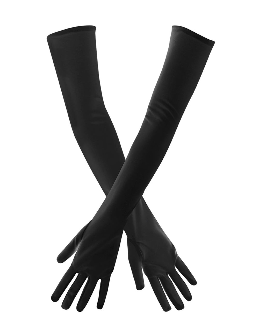 Vue croisée des gants longs pour femme