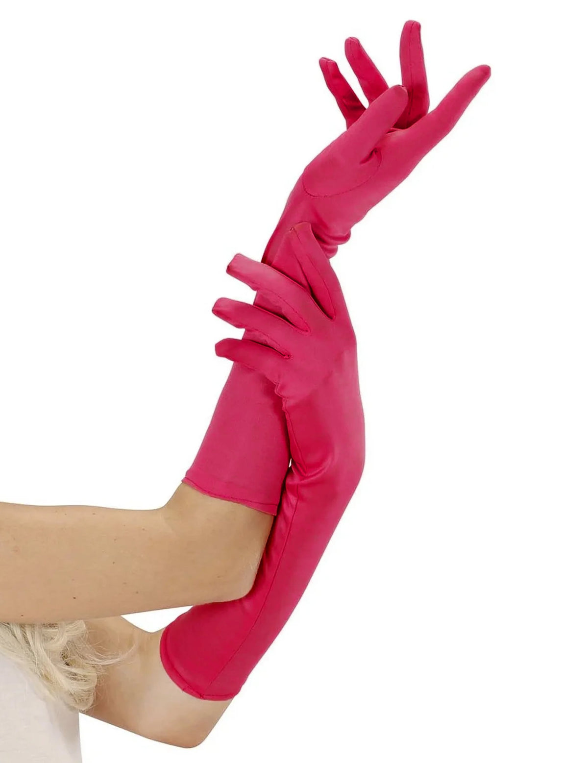 Gants longs pour femme rose fuchsia