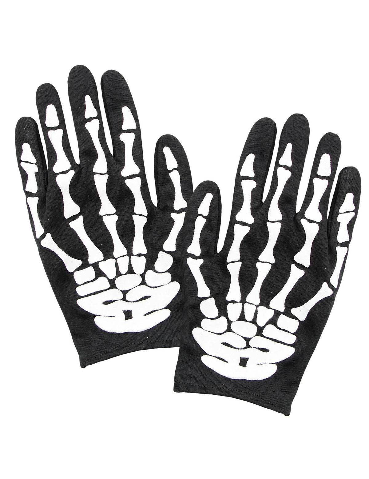 luvas esqueleto para adulto pretas e brancas