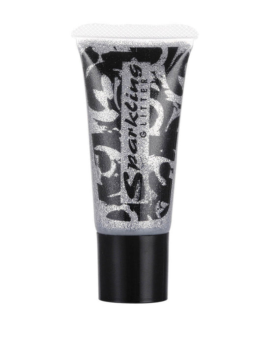 Gel de brilhantes prateado