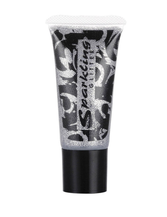Gel de brilhantes prateado