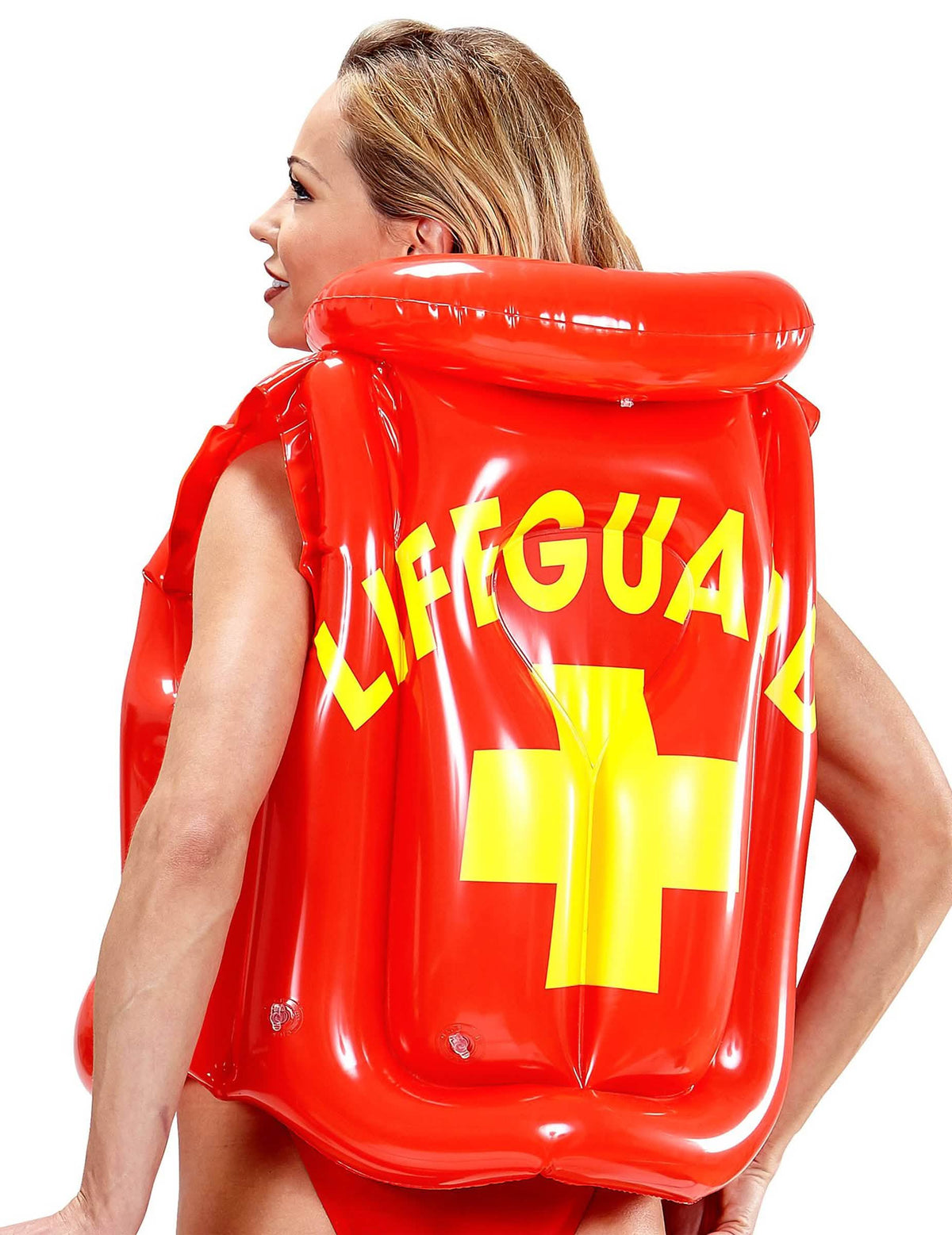 Vista traseira do colete salva-vidas carry me Lifeguard