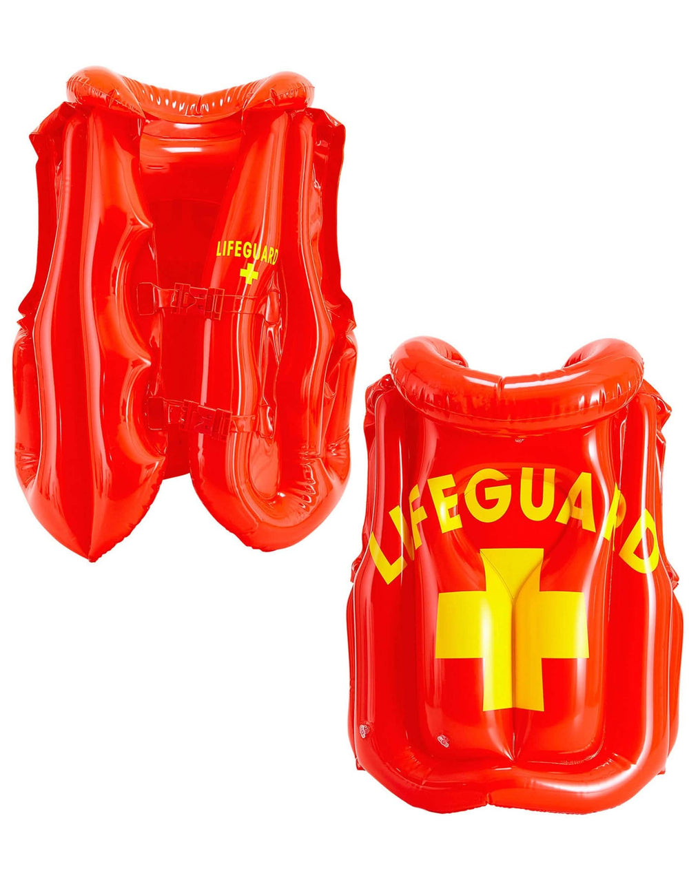 Colete de salvamento carry me Lifeguard para adulto vermelho com logótipo amarelo