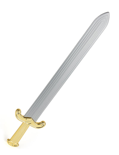 Glaive romain pour enfant en plastique argenté et doré