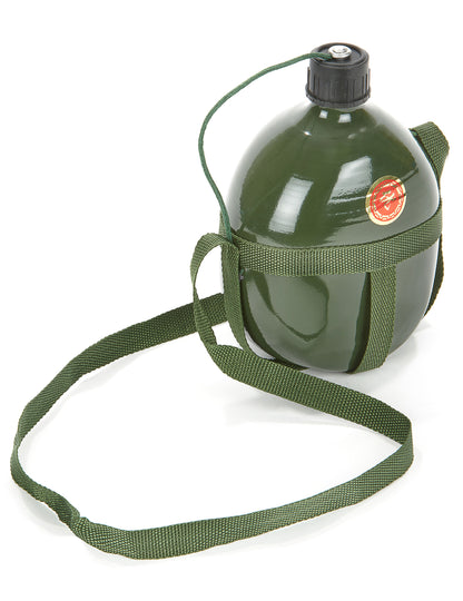 Gourde militaire pour adulte vert foncé avec sangle