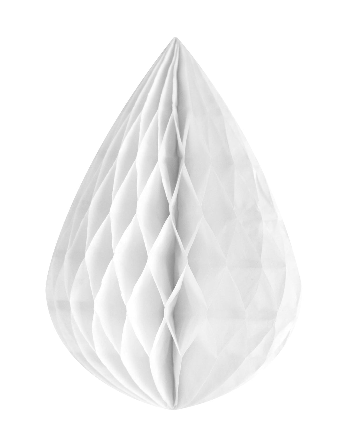 Goutte en papier alvéolé blanche