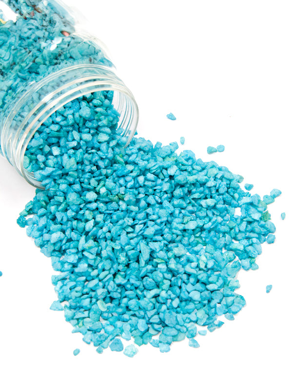 Gravillons pour décoration de fête turquoise