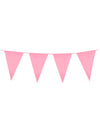 Guirlande à fanions pour fête rose de 10m