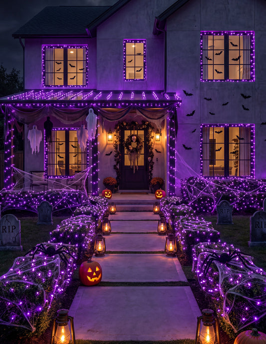 Grinalda 50 LED violeta 5M