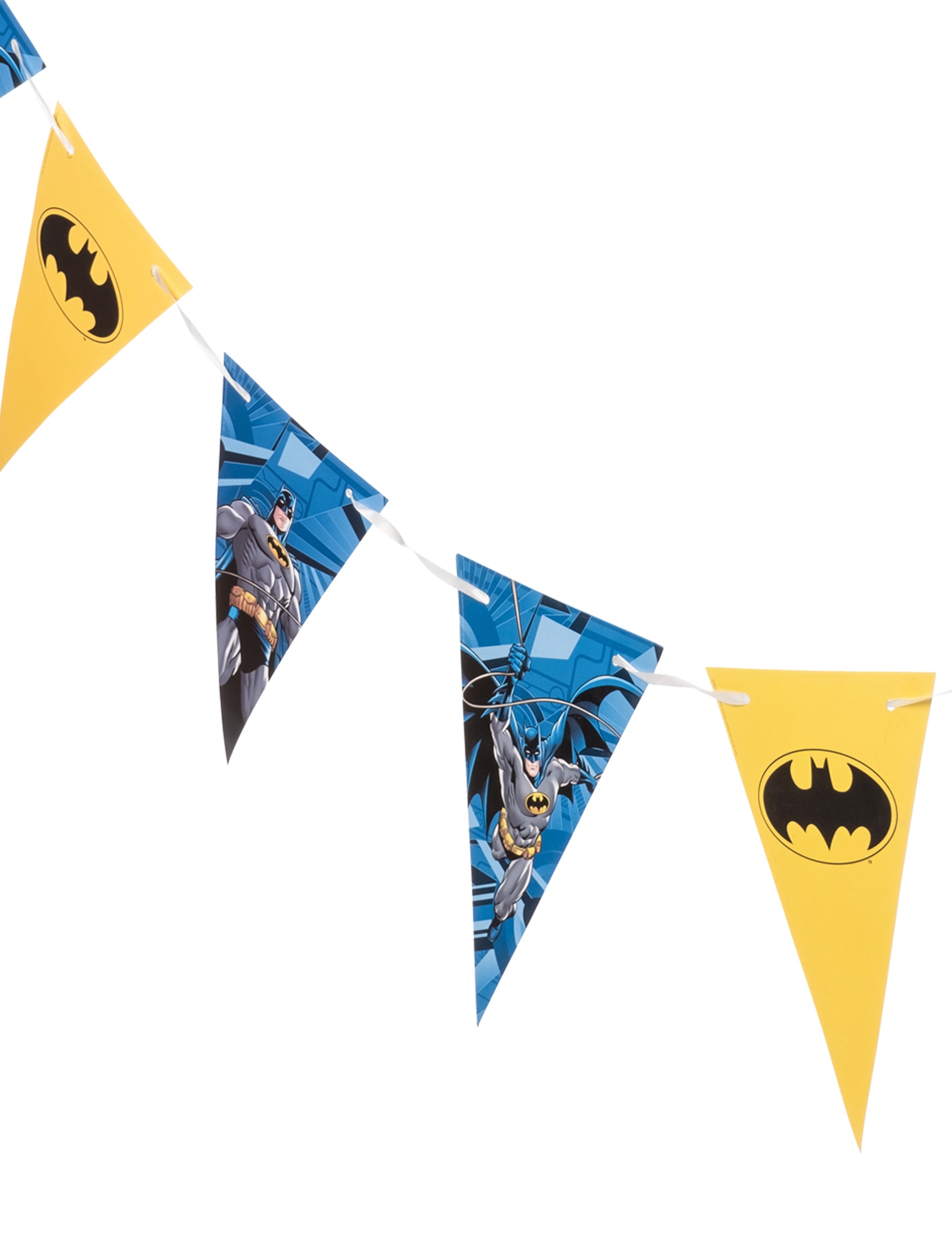 Vue d'ensemble des fanions de la guirlande à fanions Batman