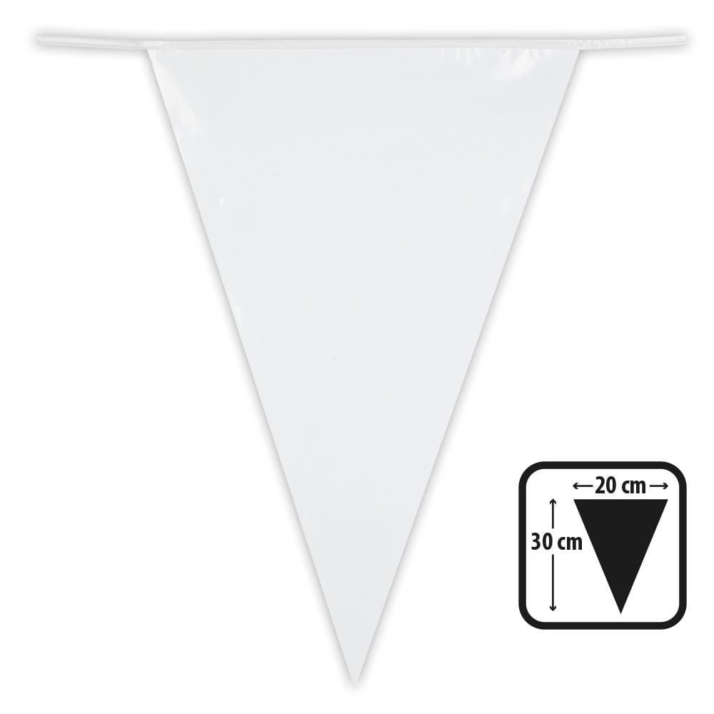 Guirlande à fanions blancs 10m