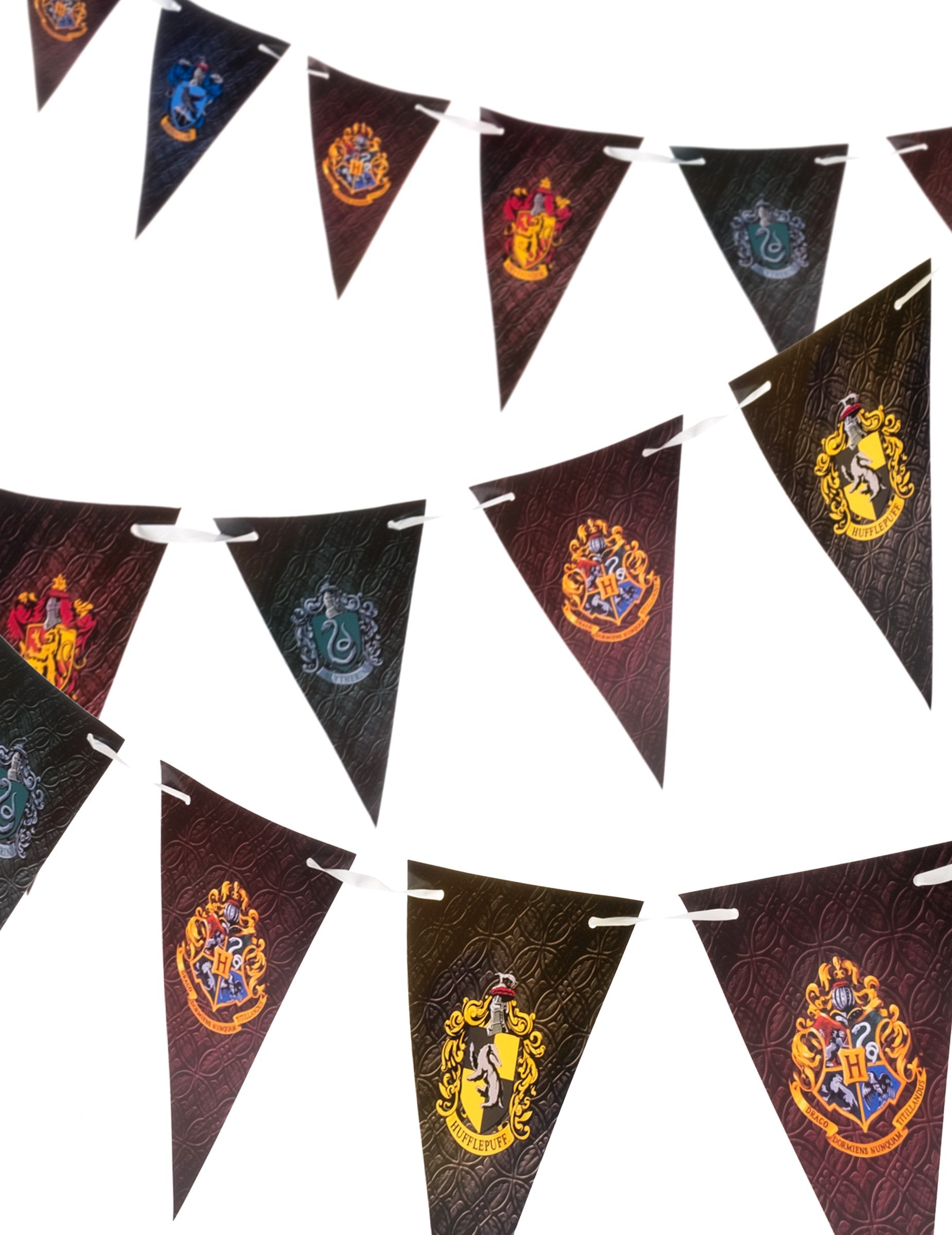 Guirlande à fanions Harry Potter pour fête multicolore avec blasons des maisons