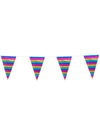 Guirlande à fanions arc-en-ciel pour fête métallique