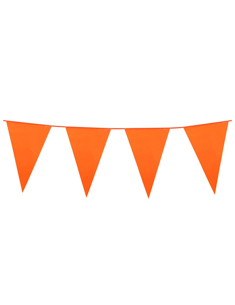 Guirlanda de bandeirolas cor de laranja para decoração de 10 metros