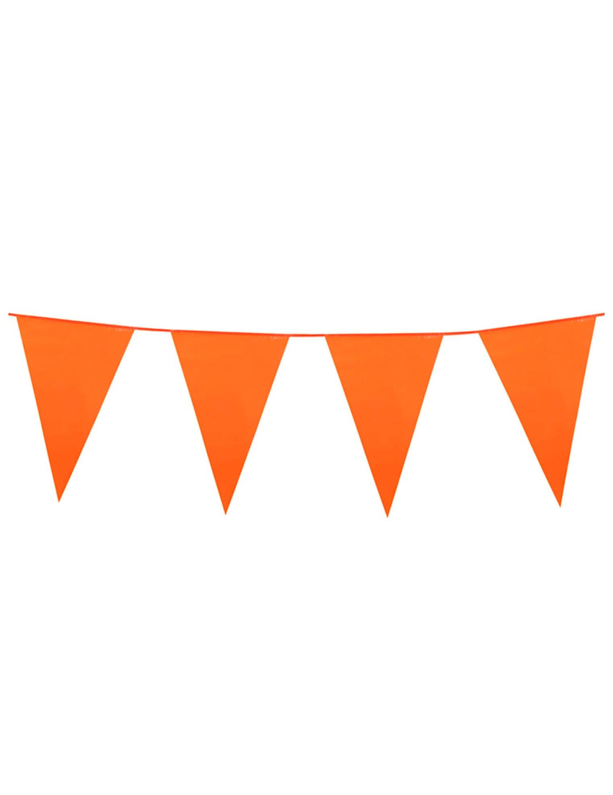 Guirlanda de bandeirolas cor de laranja para decoração de 10 metros