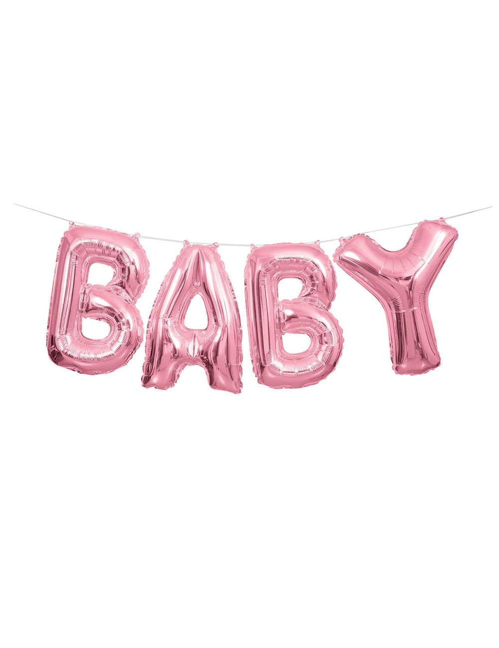 Guirlanda de balões em alumínio baby para baby shower cor de rosa