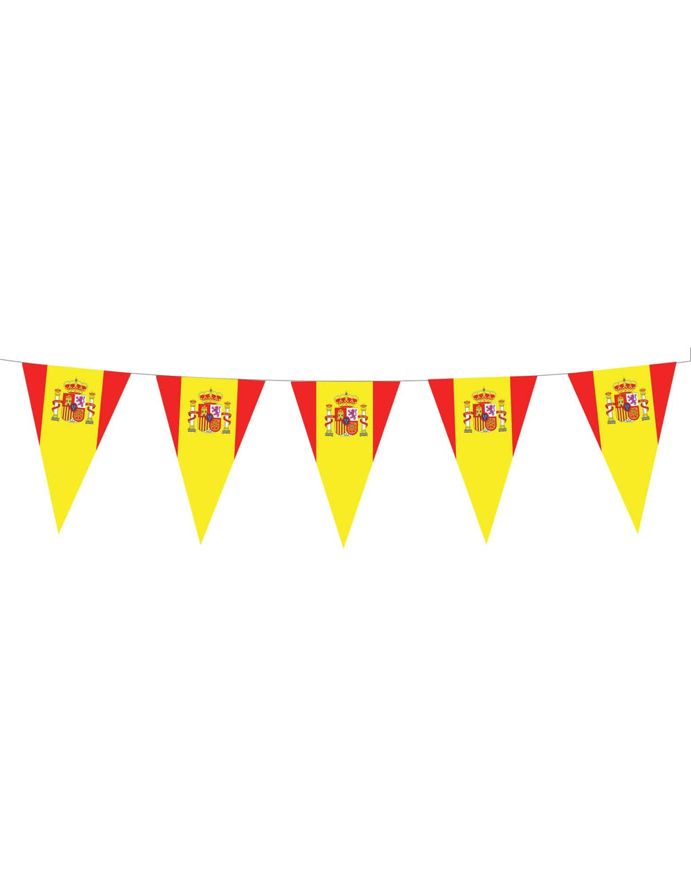 Grinalda de bandeirolas bandeiras espanholas para festa vermelho e amarelo