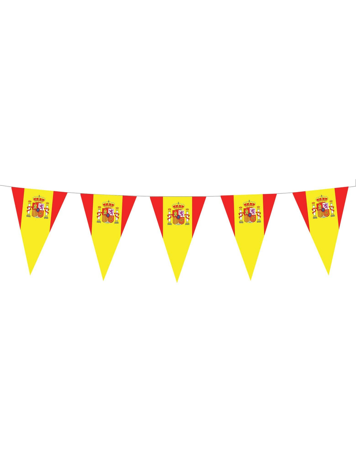 Grinalda de bandeirolas bandeiras espanholas para festa vermelho e amarelo