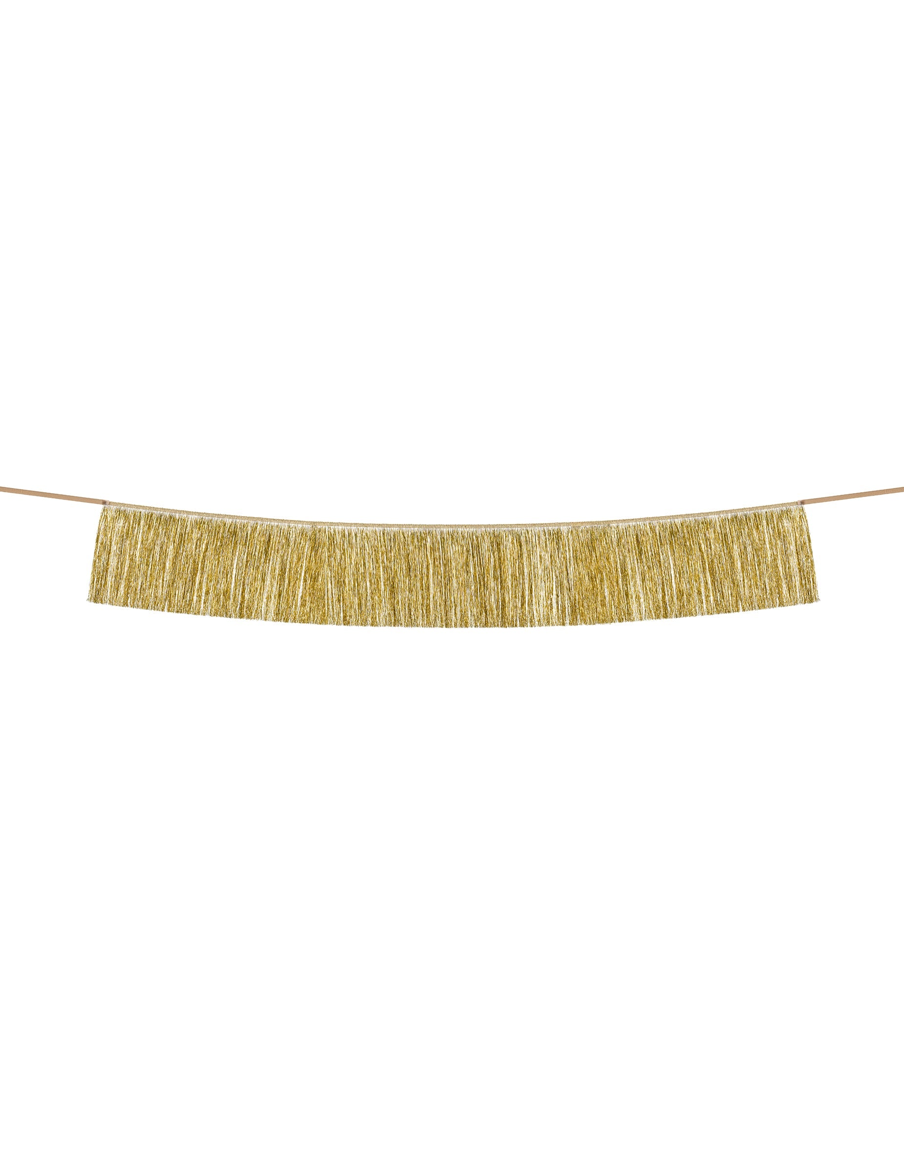 Guirlande de fils à franges dorés pour fête 135 cm