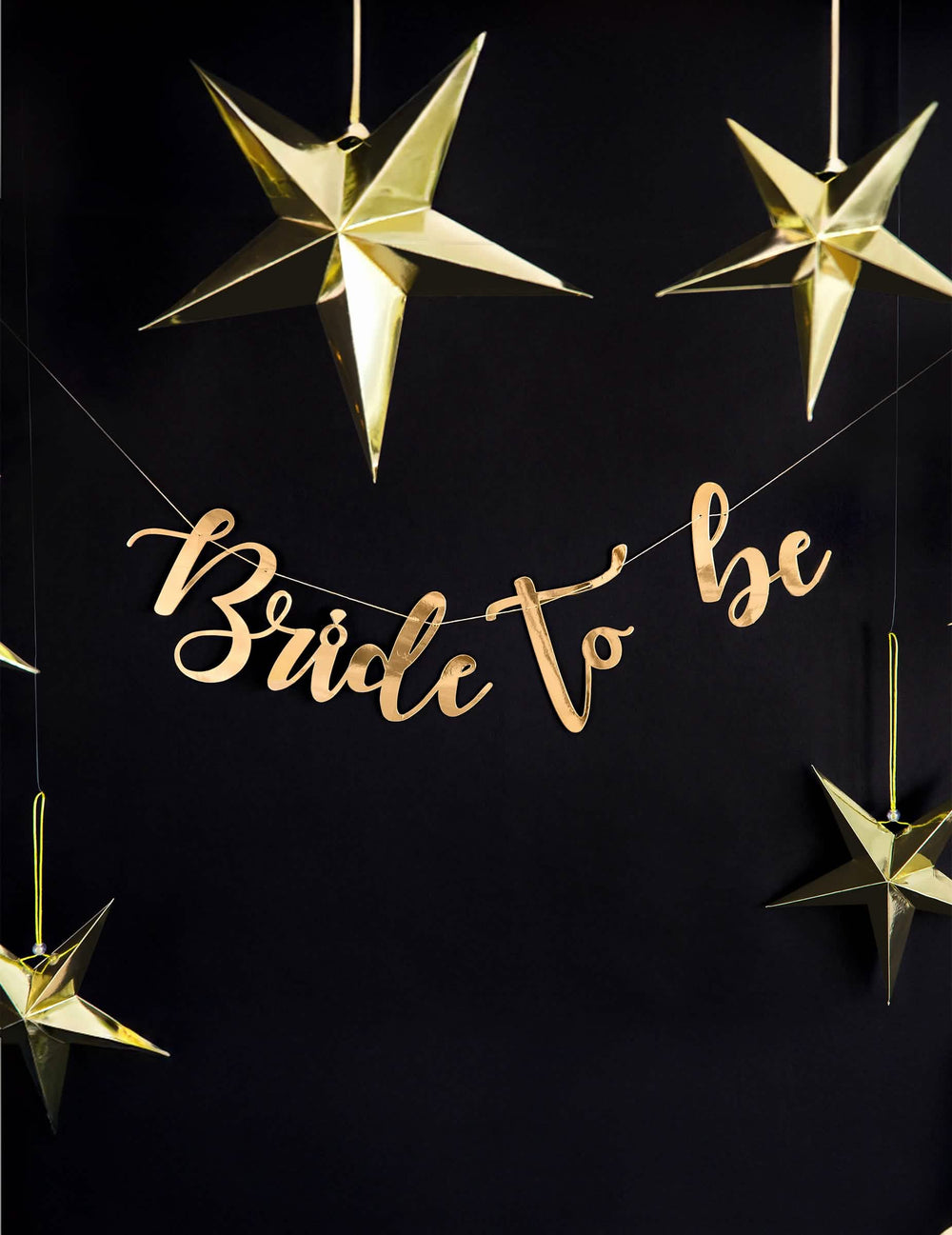 Cenário com estrelas do cordão Bride to be