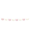 Guirlande en carton chaton pour enfant rose et blanc